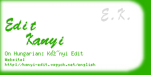 edit kanyi business card